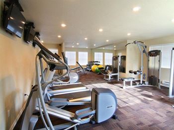 Fitness center with free weights